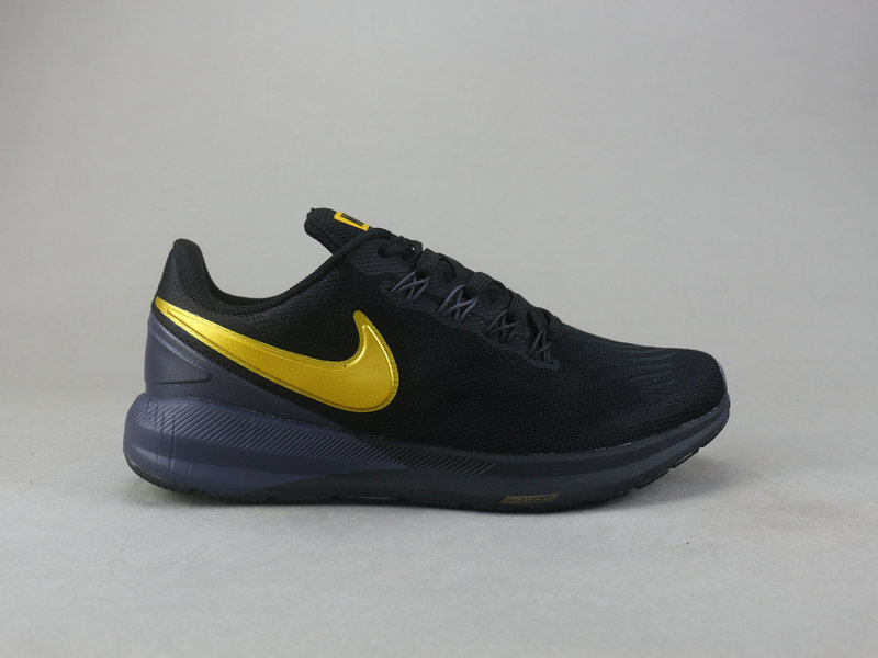 NIKE AIR ZOOM STRUCTURE 22 BLACK GOLD NAVY UNISEX RUNNING SHOES